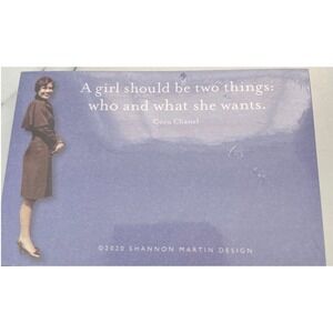 Coco Chanel Quote Post it notes Girl Should Be Two Things Who and What She Wants